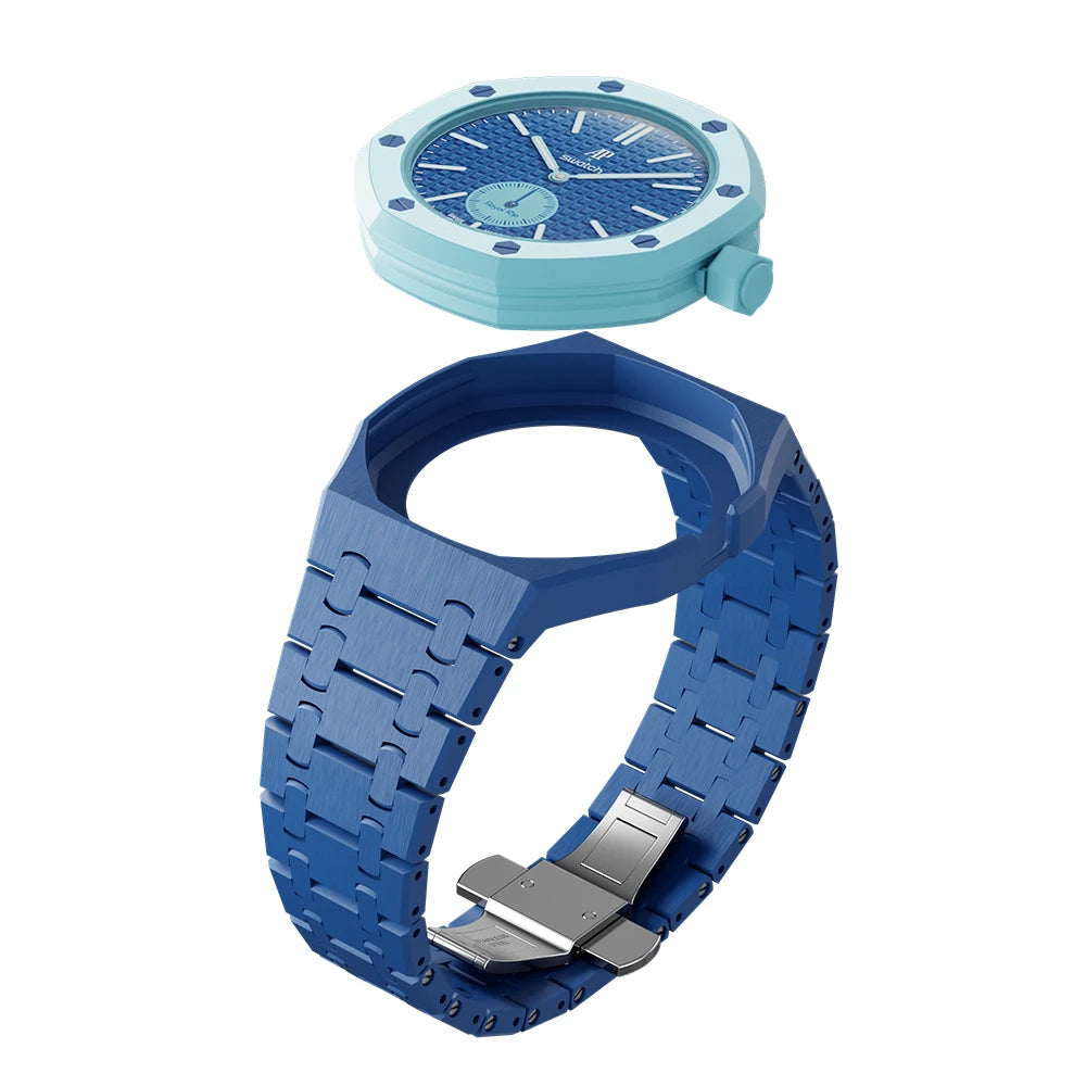 Ceramic Modification Kit For Swatch x AP Royal POP Pocket Watch To Wristwatch